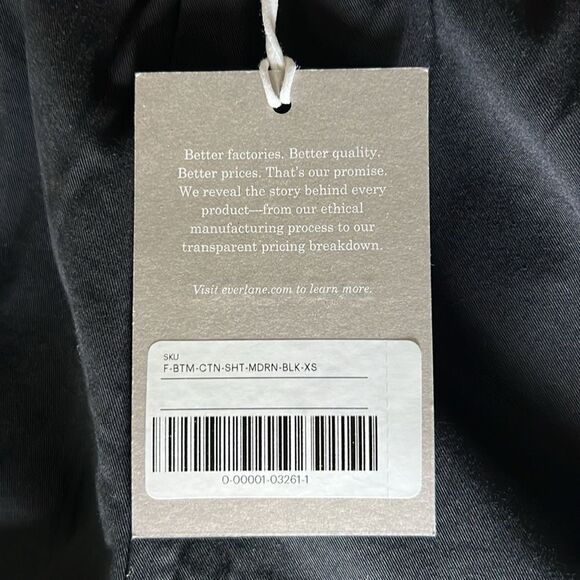 NWT Everlane The Easy Short Washed Black Size XS - Picture 3 of 11